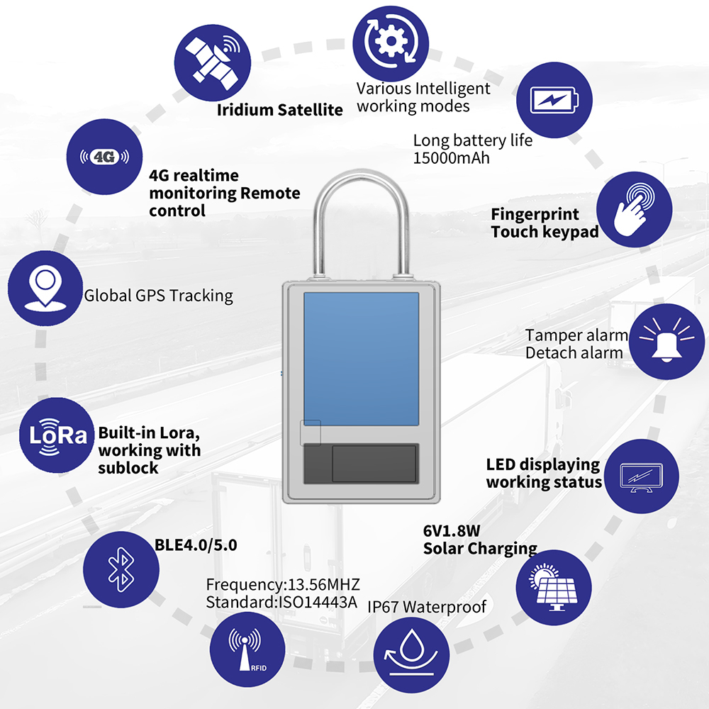 Jlinkiot TL12 Satellite Iridium Lora GPS Padlock