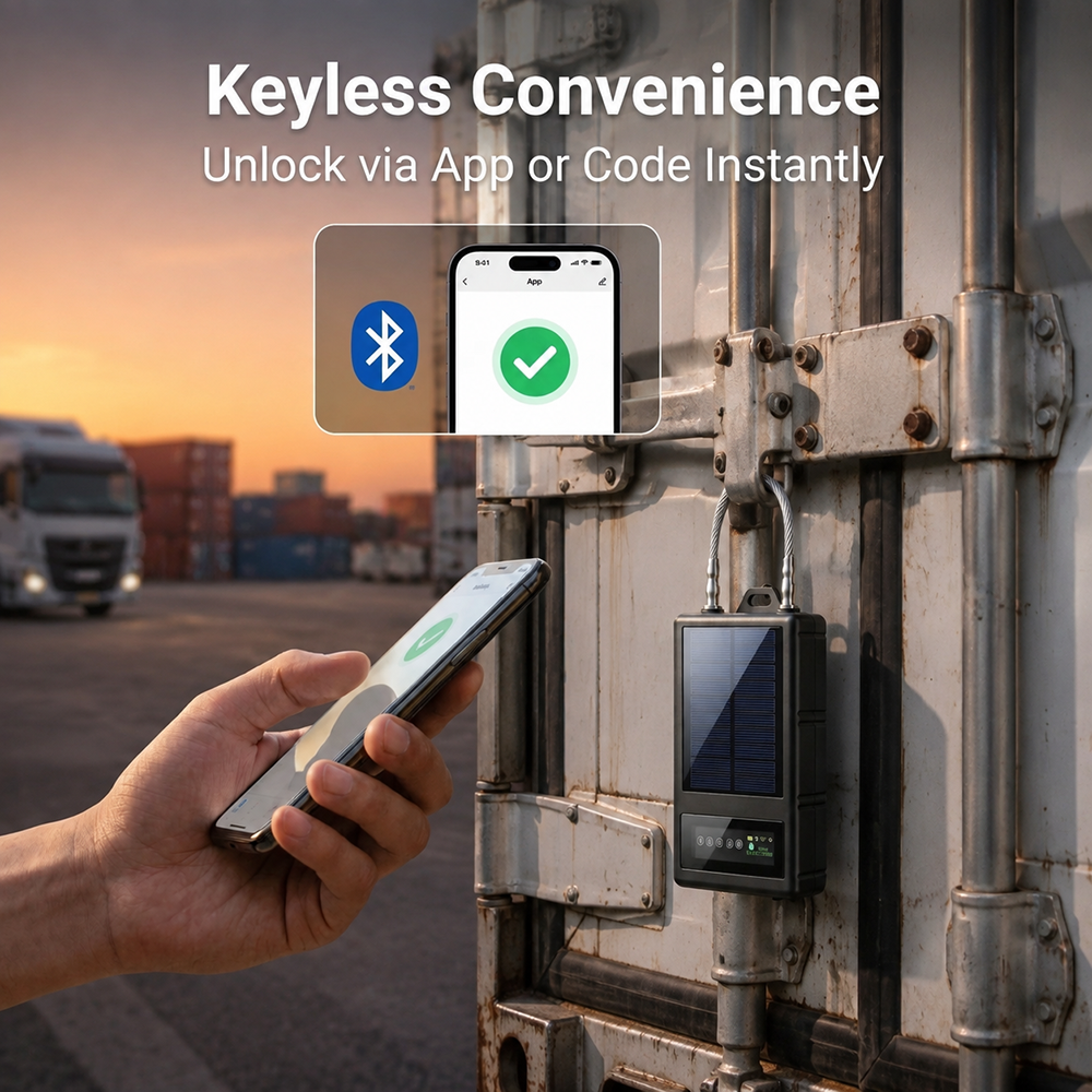 Jlinkiot TL20 hybrid GPS electronic lock with heavy duty steel cable